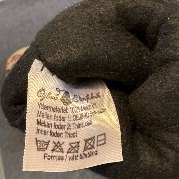 Swedish Ojbro Vantfabrick Wool Mittens with Dala Horse, XL - Picture 6 of 6